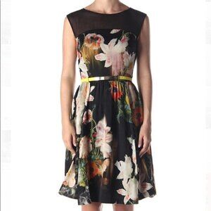 Ted Baker Cameela Opulent Bloom Full Skirt Dress  (TED) Size 3 US 8